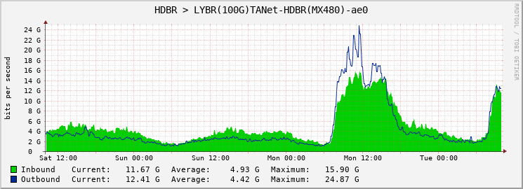 HDBR > LYBR(100G)TANet-HDBR(MX480)-ae0